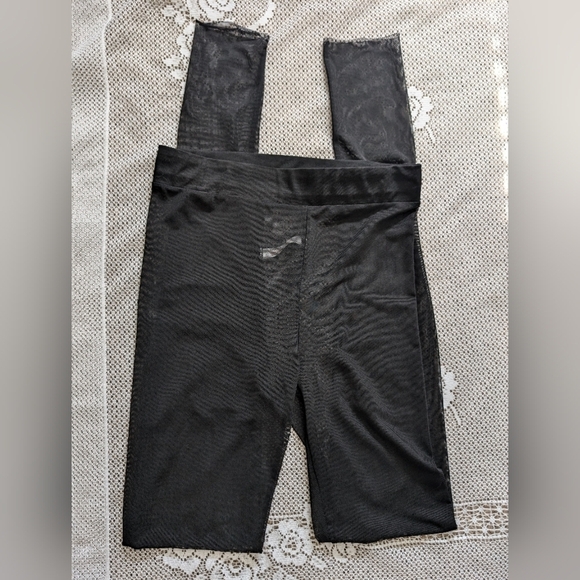 Free People Intimately Make It Happen Mesh Leggings Black - Picture 3 of 4